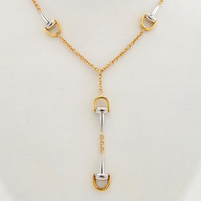 Necklace 18K red and white gold, Italy.