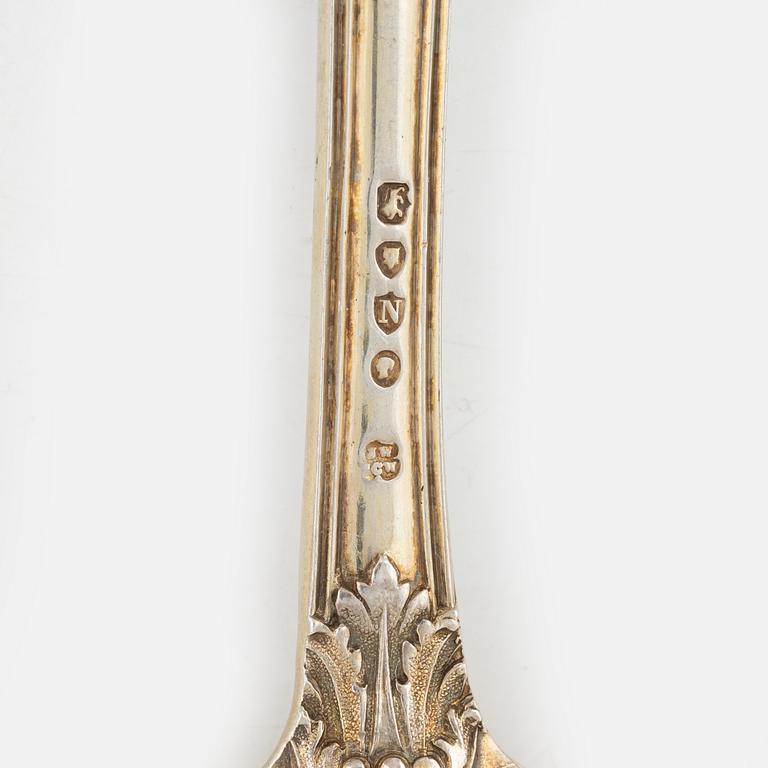 Knivar, 4 st, druvsax och sked, bl.a. Anders Lundqvist, Stockholm 1833.