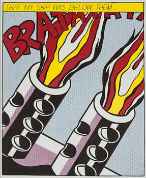ROY LICHTENSTEIN, after, silkscreen, triptych, edited by Stedelijk Museum Amsterdam, published after 1966.