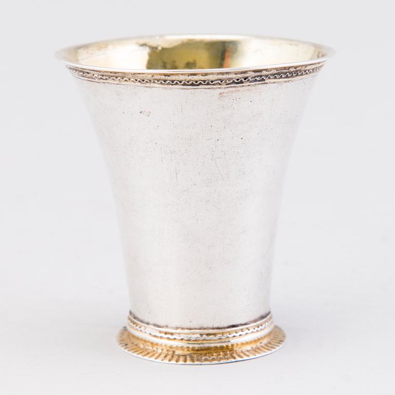 SIMON GUSTAF LYDEMAN, Beaker, silver, marked S.G.L., Turku 1771.