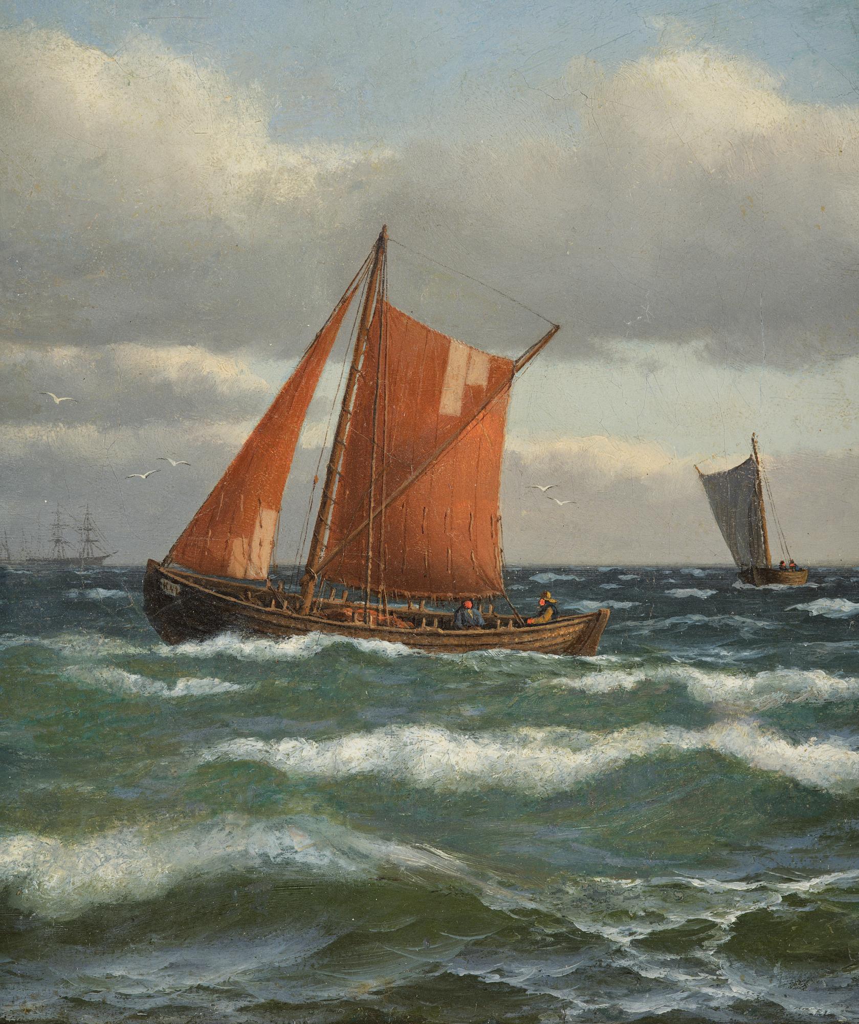Carl-Emil Baagoe, Spreeglare with many ships in the background.