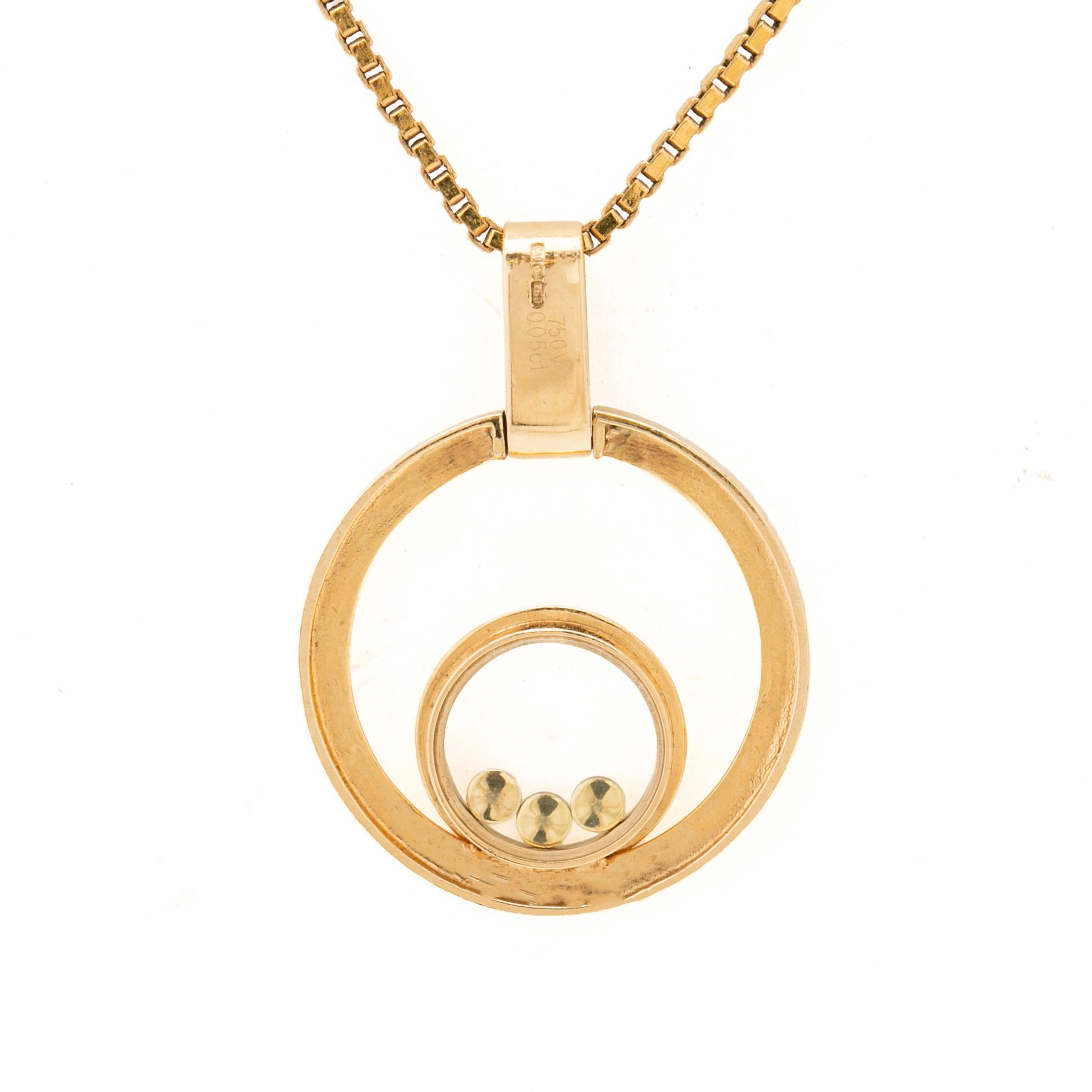 Collier med hänge, 18k med briljanter.