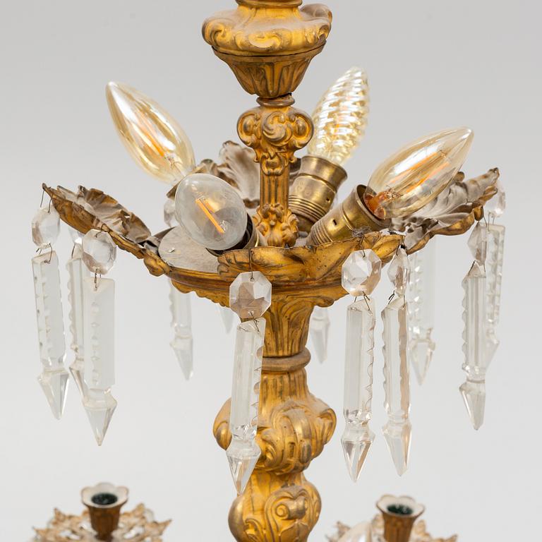 An Oscarian chandelier, late 19th century.