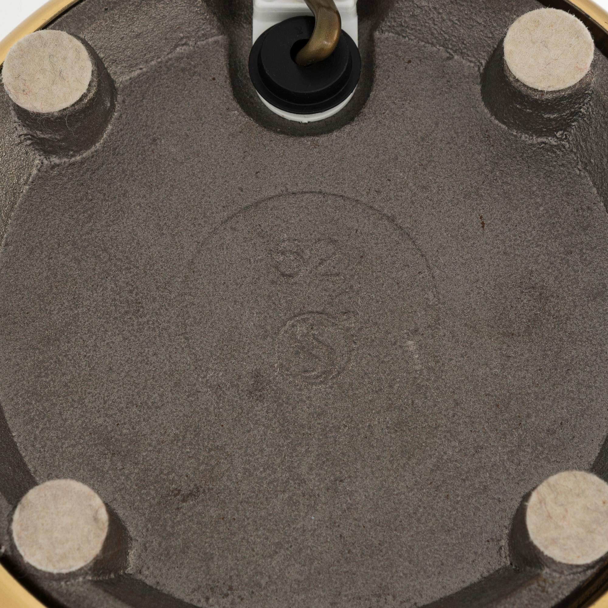 A Swedish late 20th-century brass table lamp.