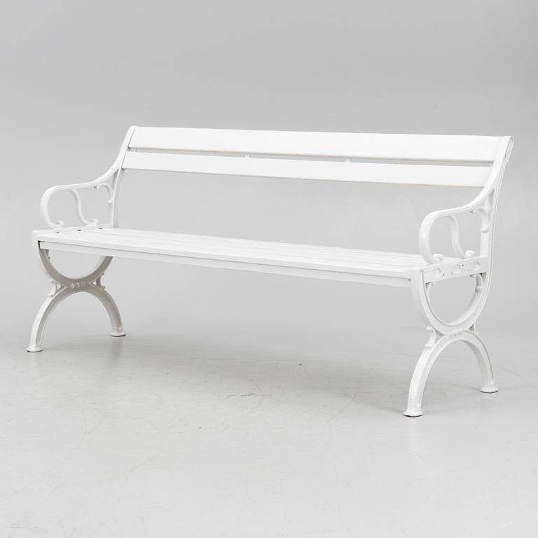 A garden bench, later part of the 20th century.