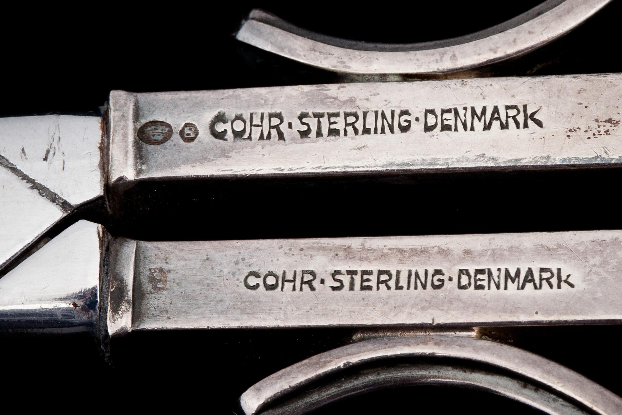 DRUVSAX, sterlingsilver. Cohr, Danmark, svenska importstämplar, 1900-tal. Vikt ca 70 g.