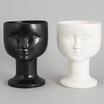 LISA LARSON, a pair of stoneware vases from K-Studion, Gustavsberg.