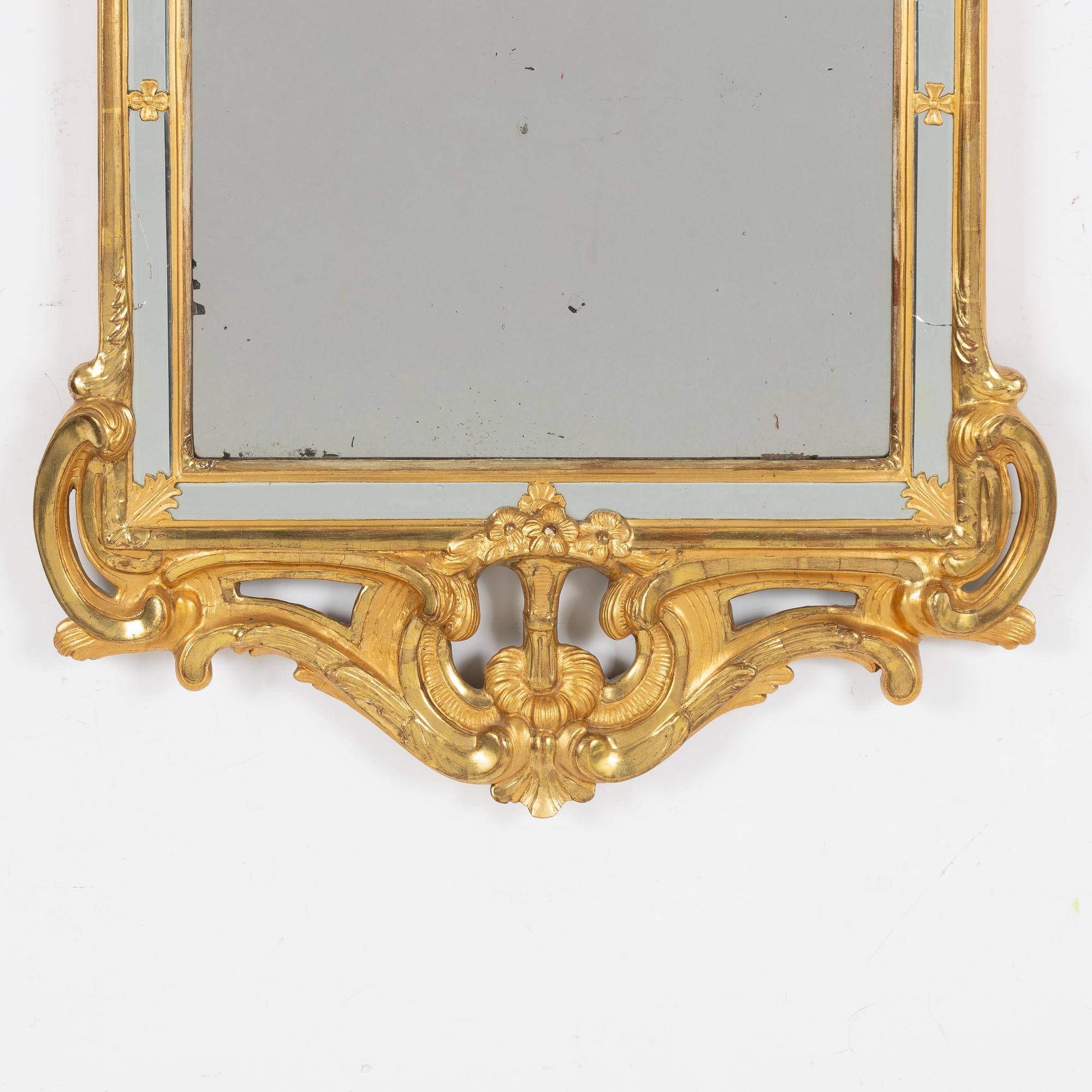 A Rococo mirror, second half of the 18th century.