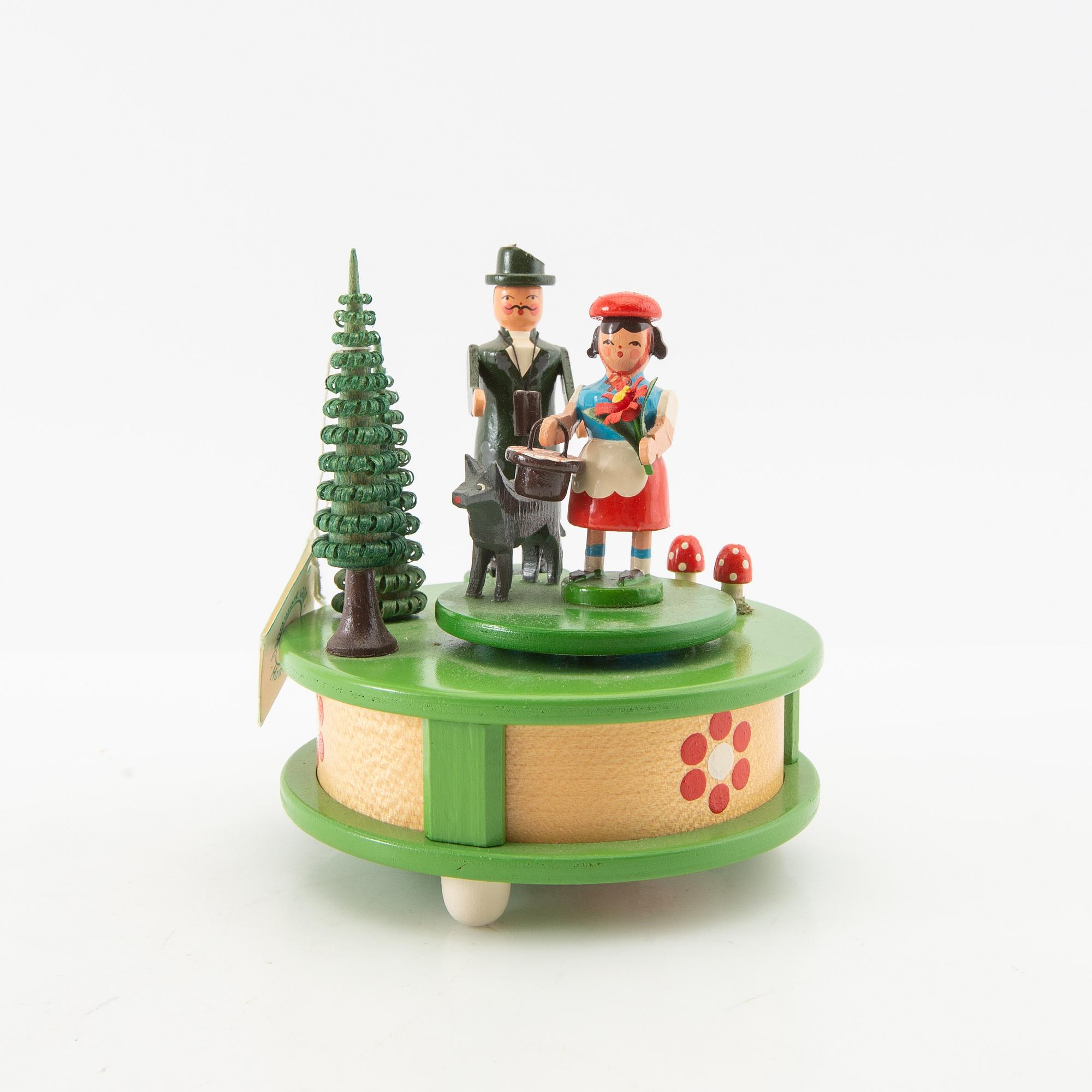 Angel orchestra and music box, Erzgebirge, Germany, mid-20th century.