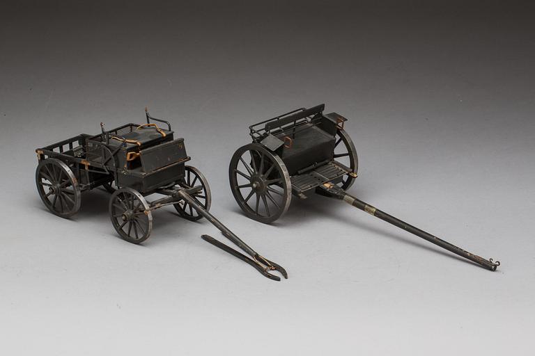 MILITÄRA VAGNAR, 2 st, 1900-talets början.