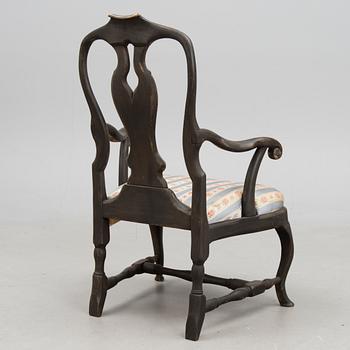 A SWEDISH ARMCHAIR, rococo 18th century.