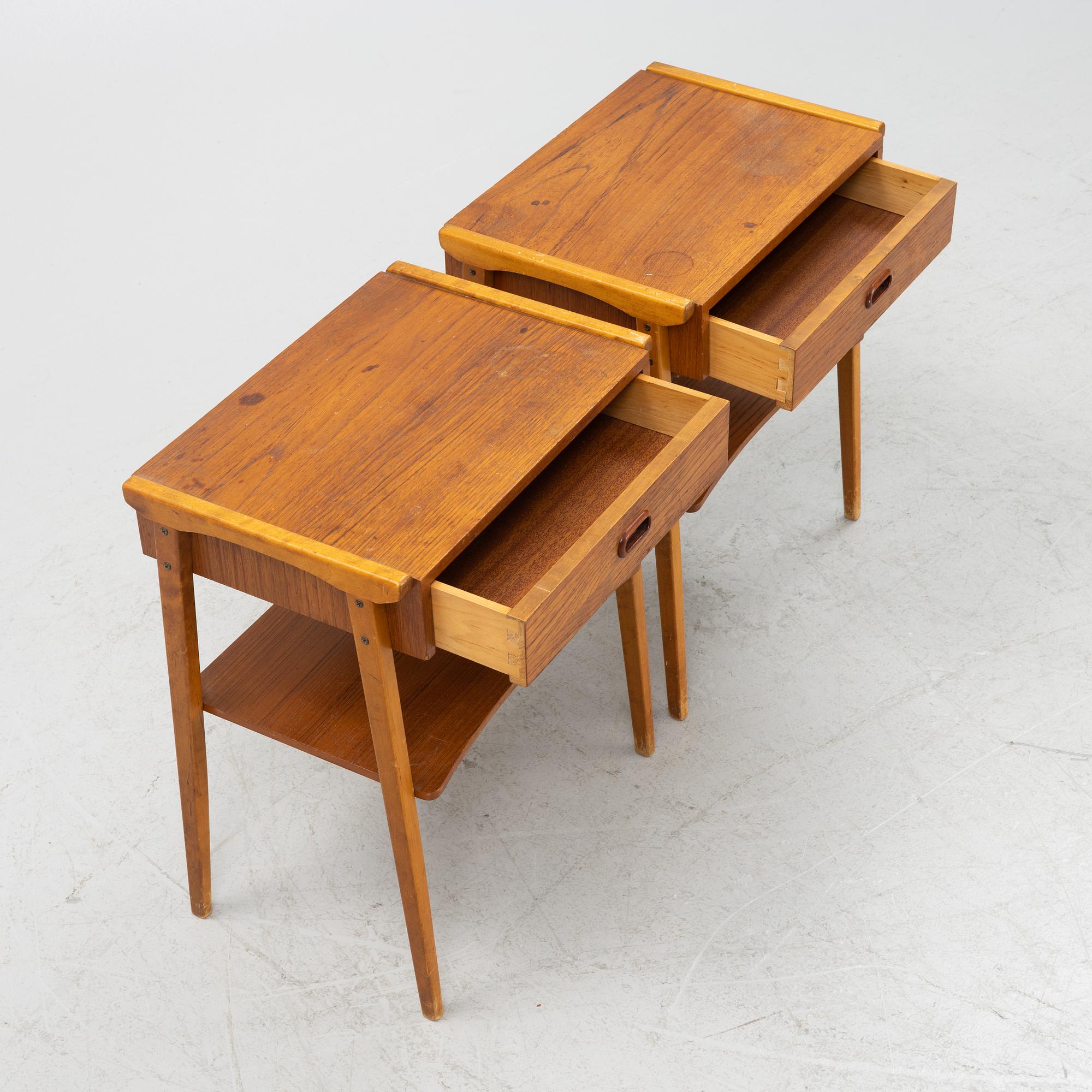 Sängbord, ett par, 1960-tal.