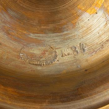 Ljusstakar, ett par, modell no 84, Grillby Metallfabrik, 1900-talets början.