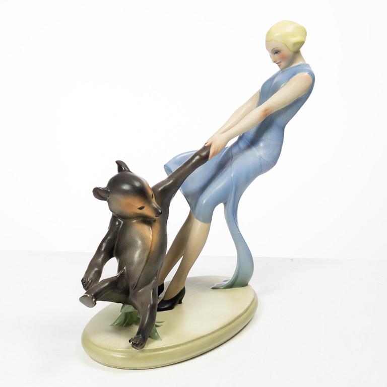 Felice Tosalli, figurin, "Ballo del'Orsacchiotto", Lenci, 1900-talets första hälft, Italien.