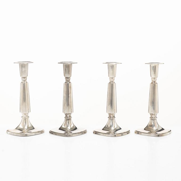 Tore Eldh, Four silver candlesticks, Carlson K & E, Gothenburg, 1968.