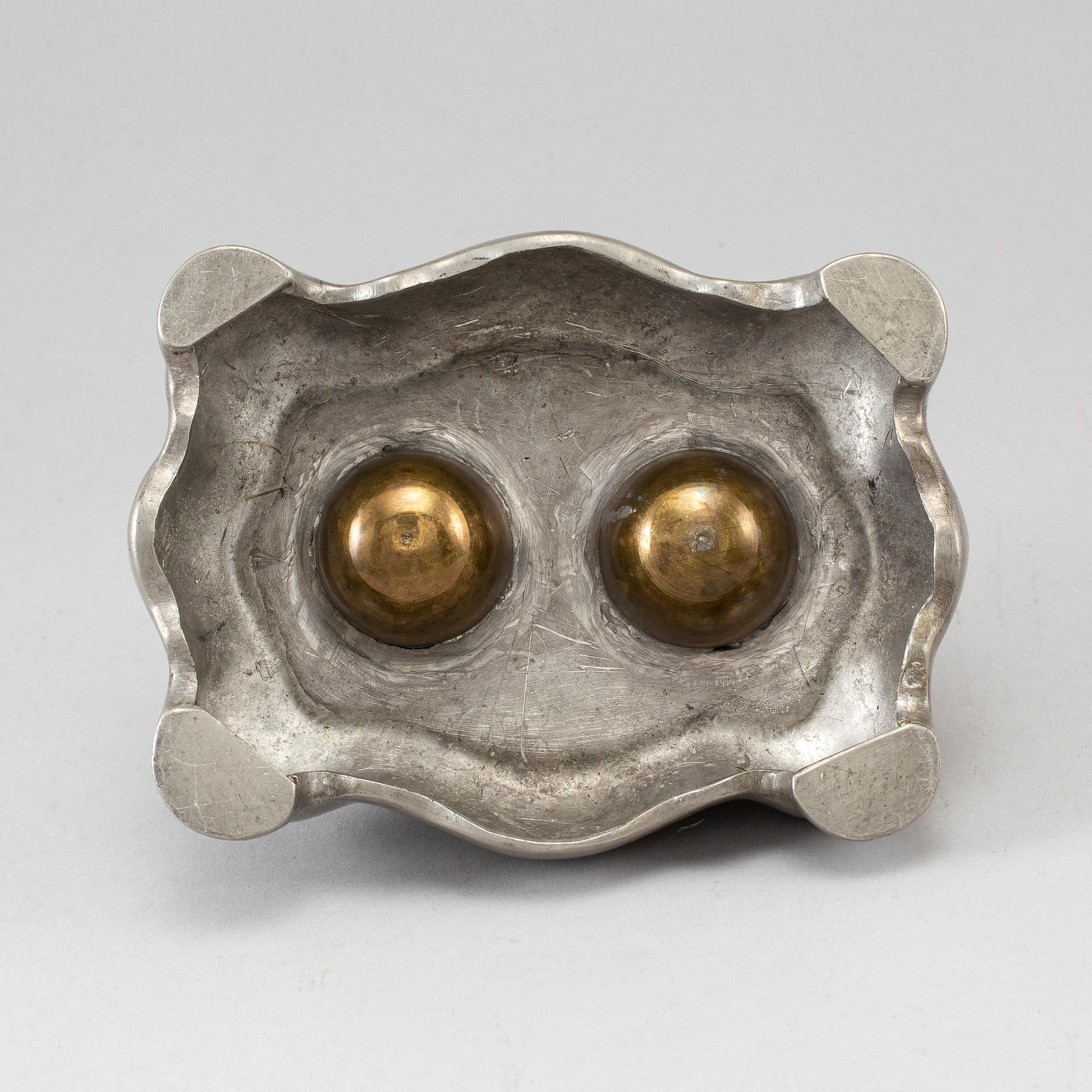 Anna Petrus, a pewter inkwell, Herman Bergman Konstgjuteri, Stockholm 1930s.