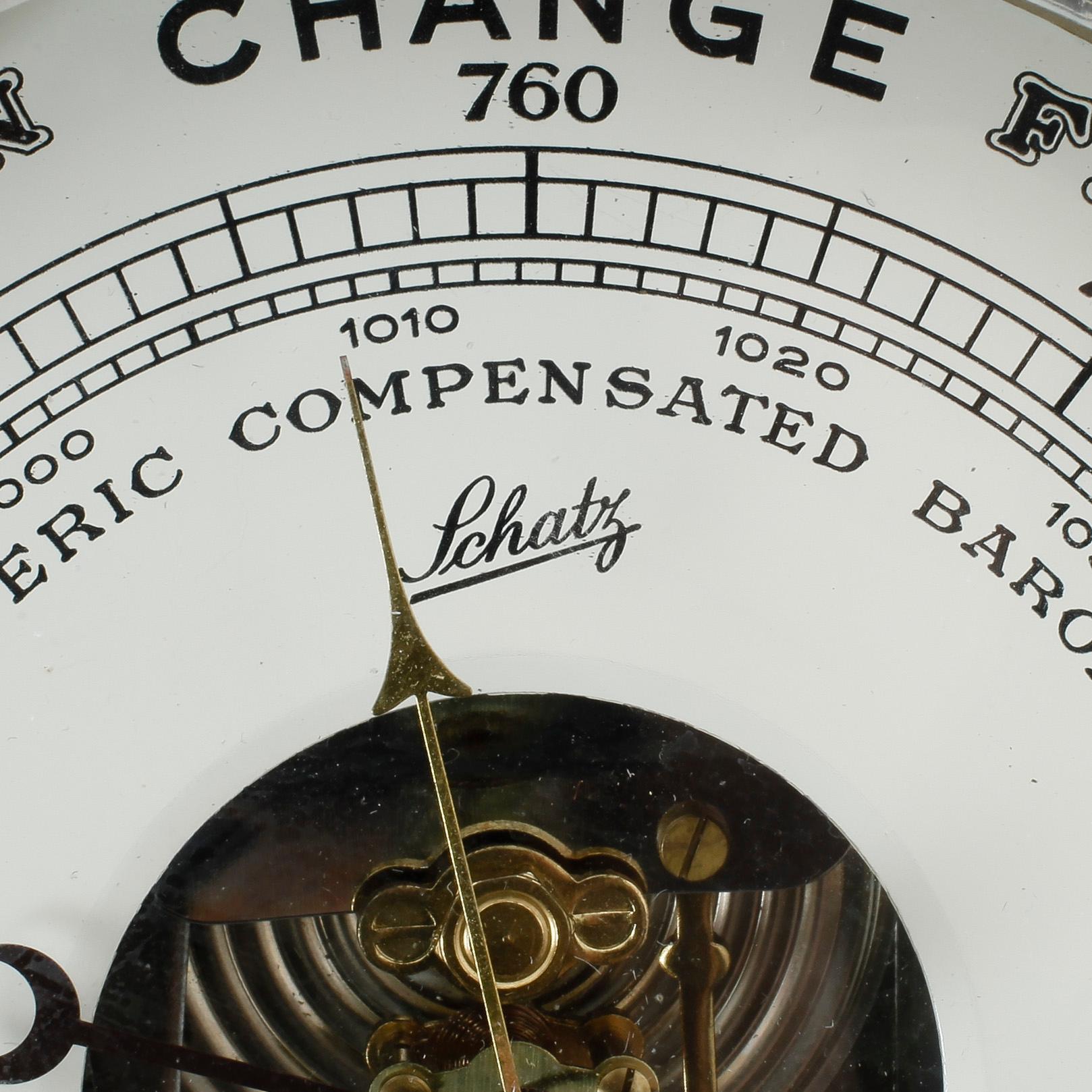 SKEPPSUR samt BAROMETER, mässing, Schatz, 1900-talets andra hälft.