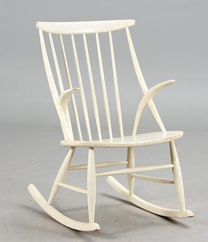 GUNGSTOL, "Gyngestol Nr. 3", Illum Wikkelsö, för N Eilersen, etikettmärkt.
Modellen formgiven 1958.