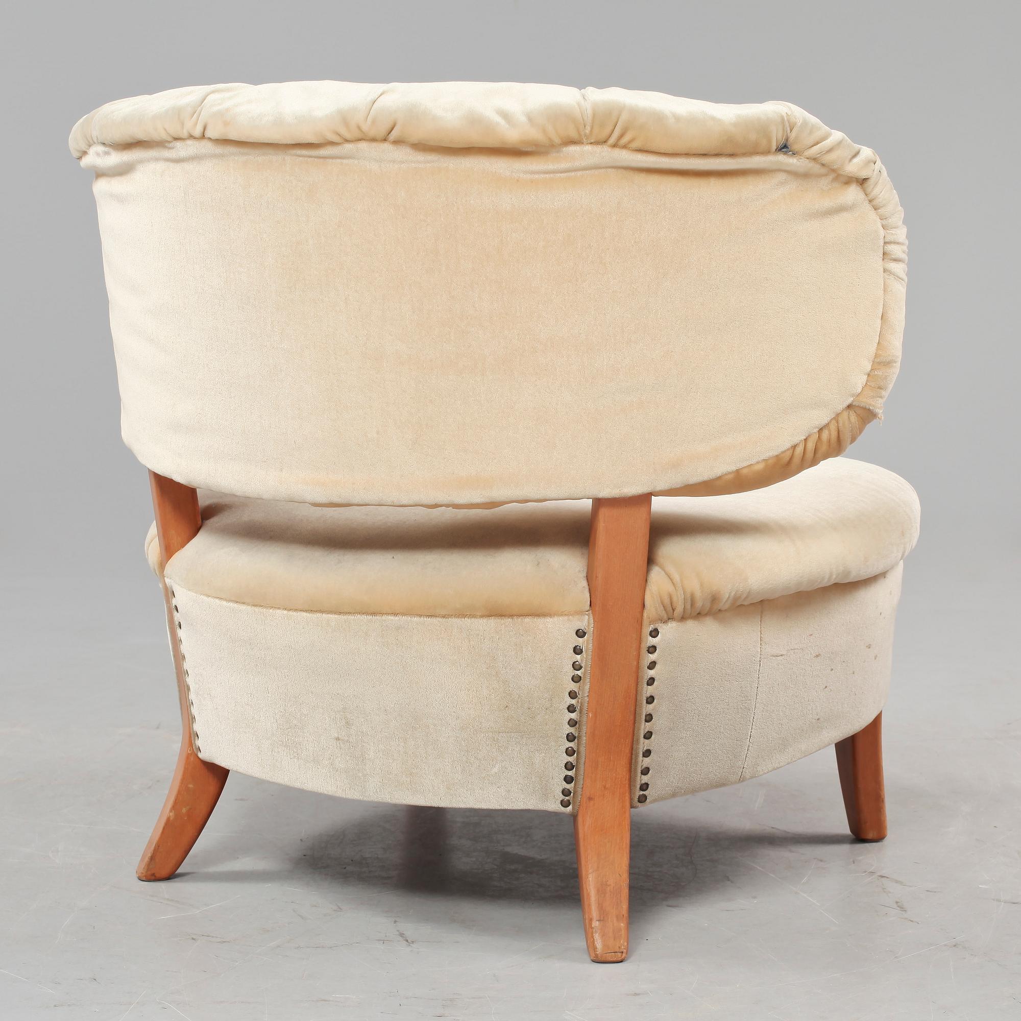 FÅTÖLJ, "Shulz", Otto Shulz, sannolikt för JIO Möbler, omkring 1900-talets mitt.