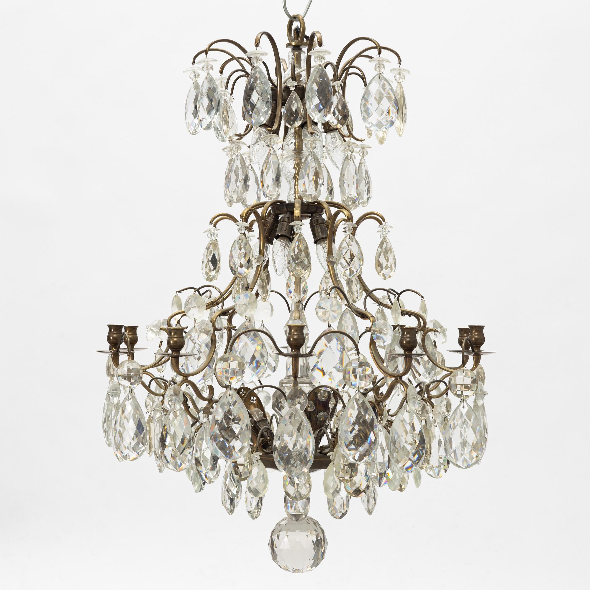 A Rococo Style Chandelier, first half of the 20th Century.