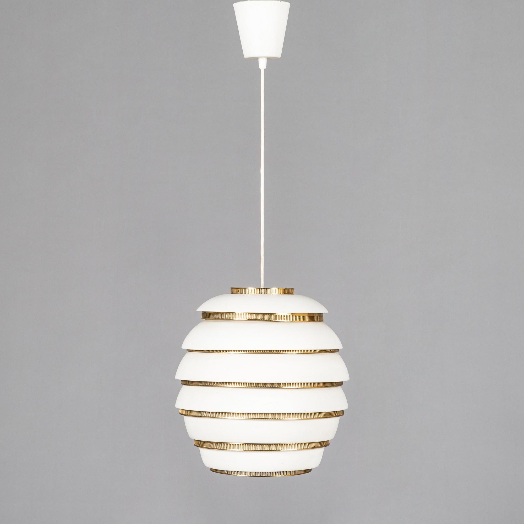Alvar Aalto, a pendant lamp A332, 'Beehive' for Valaistustyö.
