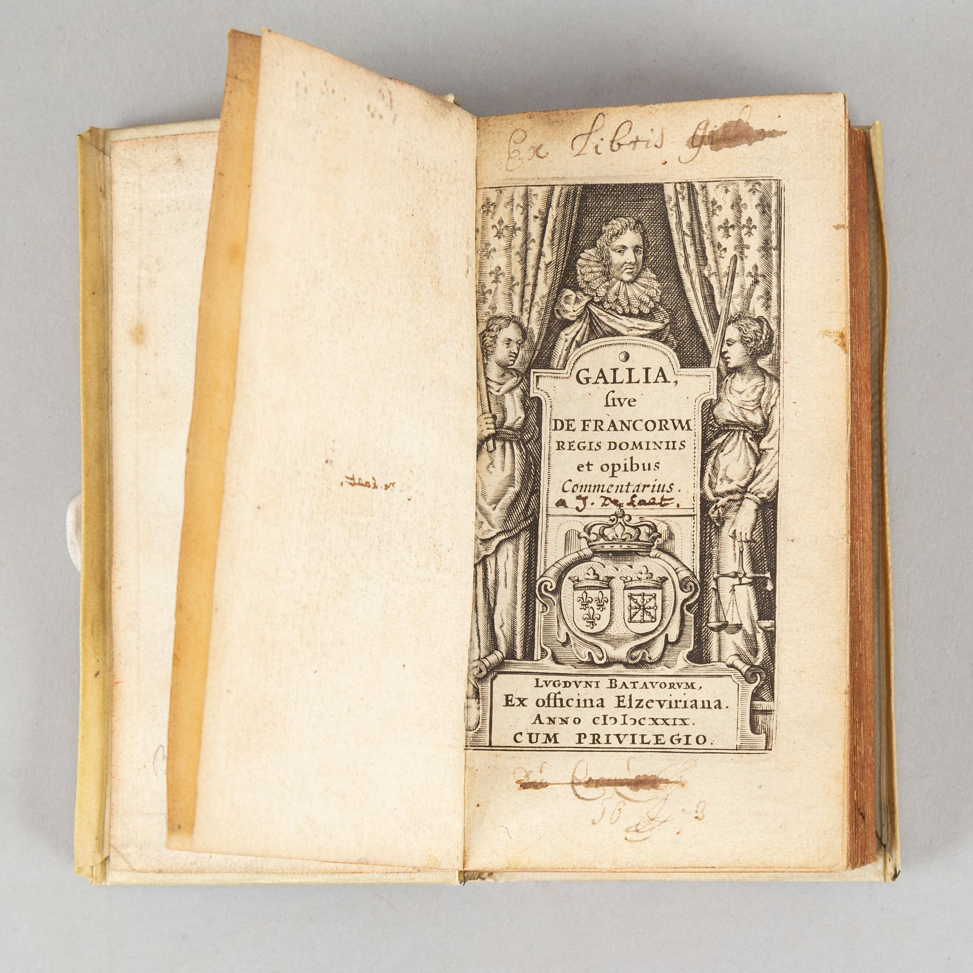 Elzevirs 1626, 1629, 1630 (France, Belgium, Holland, Netherlands) (3 vol).