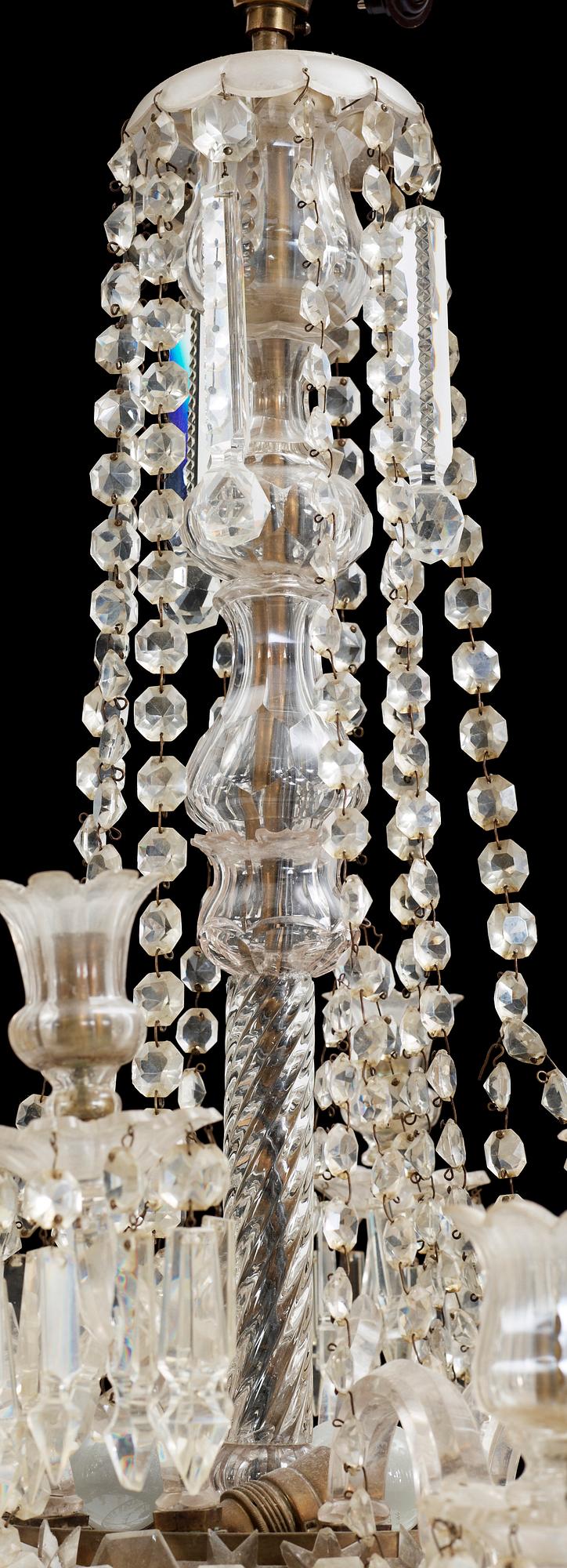 LJUSKRONA, oscariansk, 1800-talets slut. Höjd ca 90 cm.