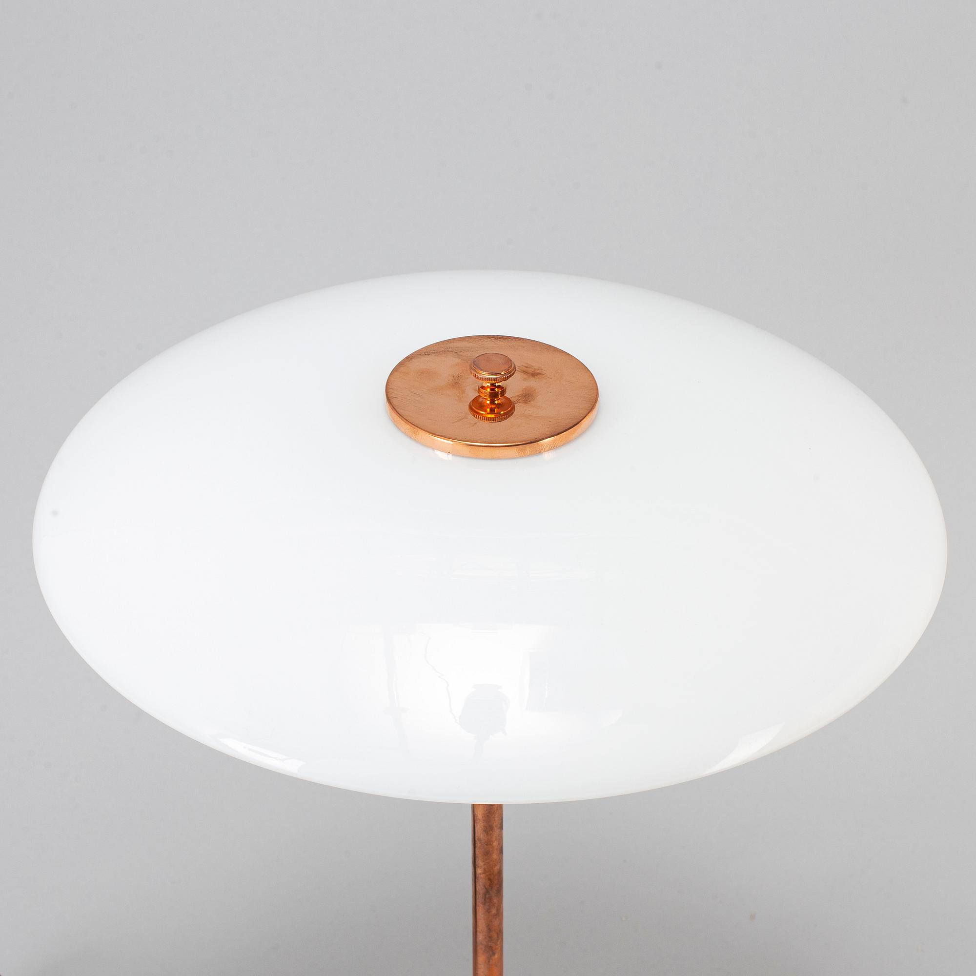 POUL HENNINGSEN, a '31/2-21/2' copper table lamp, Louis Poulsen Denmark.