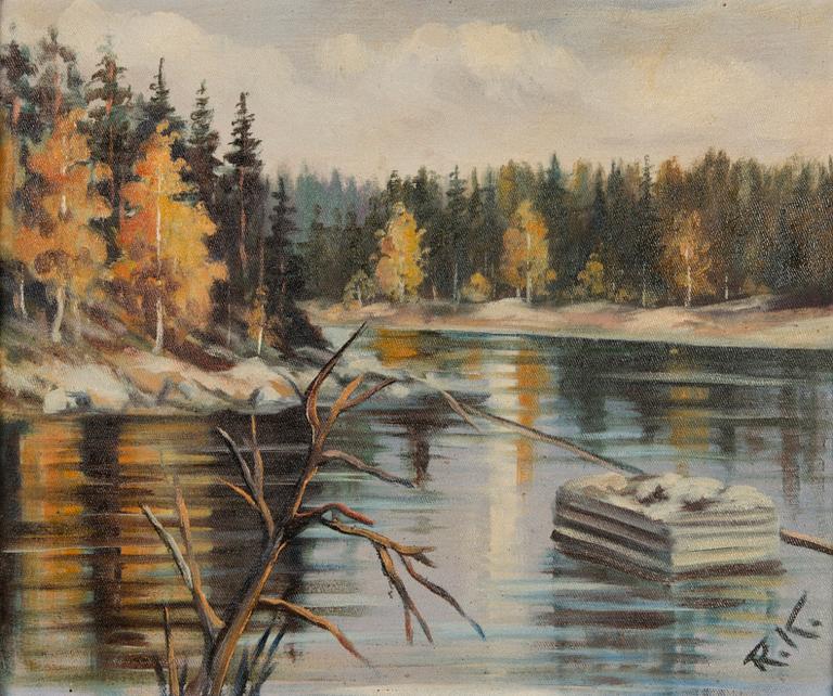RUDOLF KOIVU, oil on canvas, signed R.K.