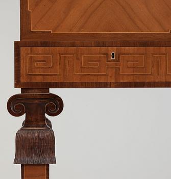 An Erik Matsson marquetry cabinet on stand, Carl Johansson Möblering AB, Stockholm 1932.