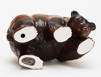 A Gunnar Nylund stoneware figure of a bear, Rörstrand.