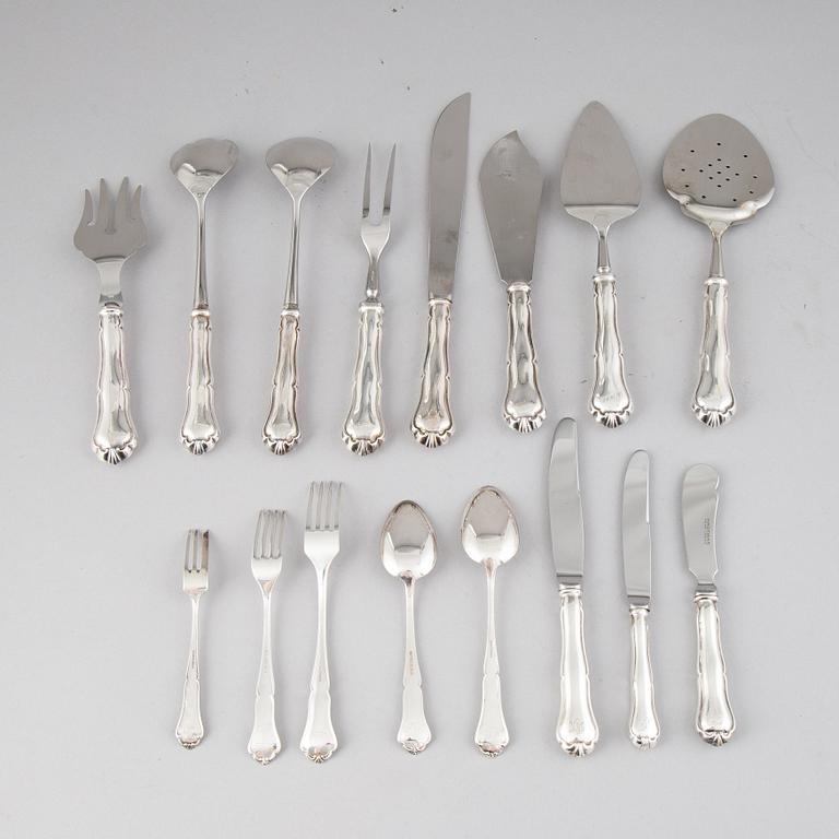 A Finnish silver cutlery, second half of the 20th century (63 pieces).