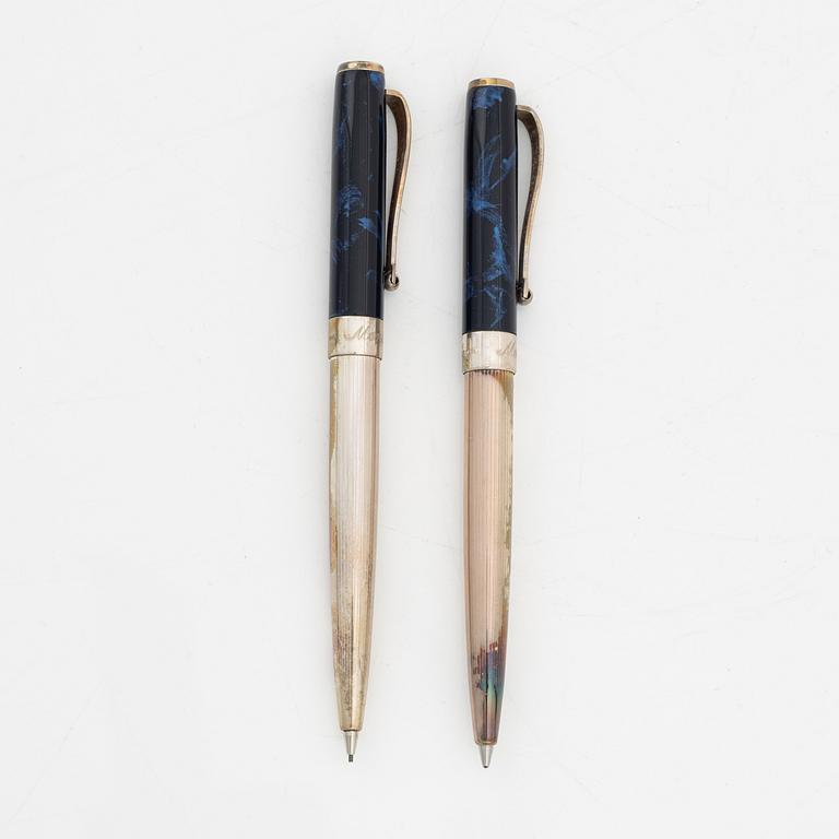 Montegrappa, a ballpoint pen and mechanical pencil.