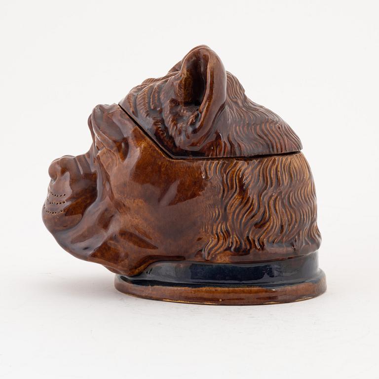 Albin Hamberg, an earthenware tobacco jar, Höganäs, Sweden, early 20th century.