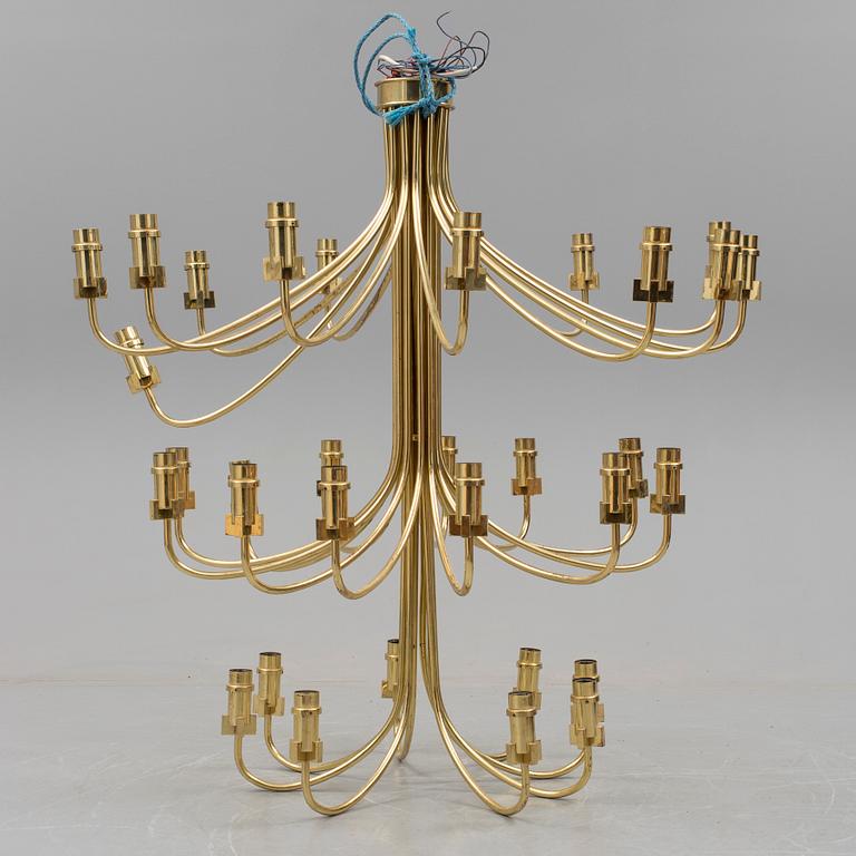 A Hans-Agne Jakobsson brass ceiling lamp, 1970's.