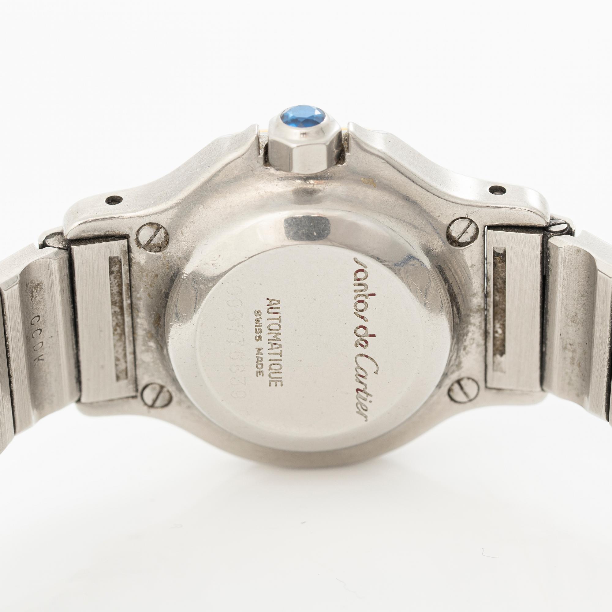 Cartier, Santos Octagon, armbandsur, 24 mm.