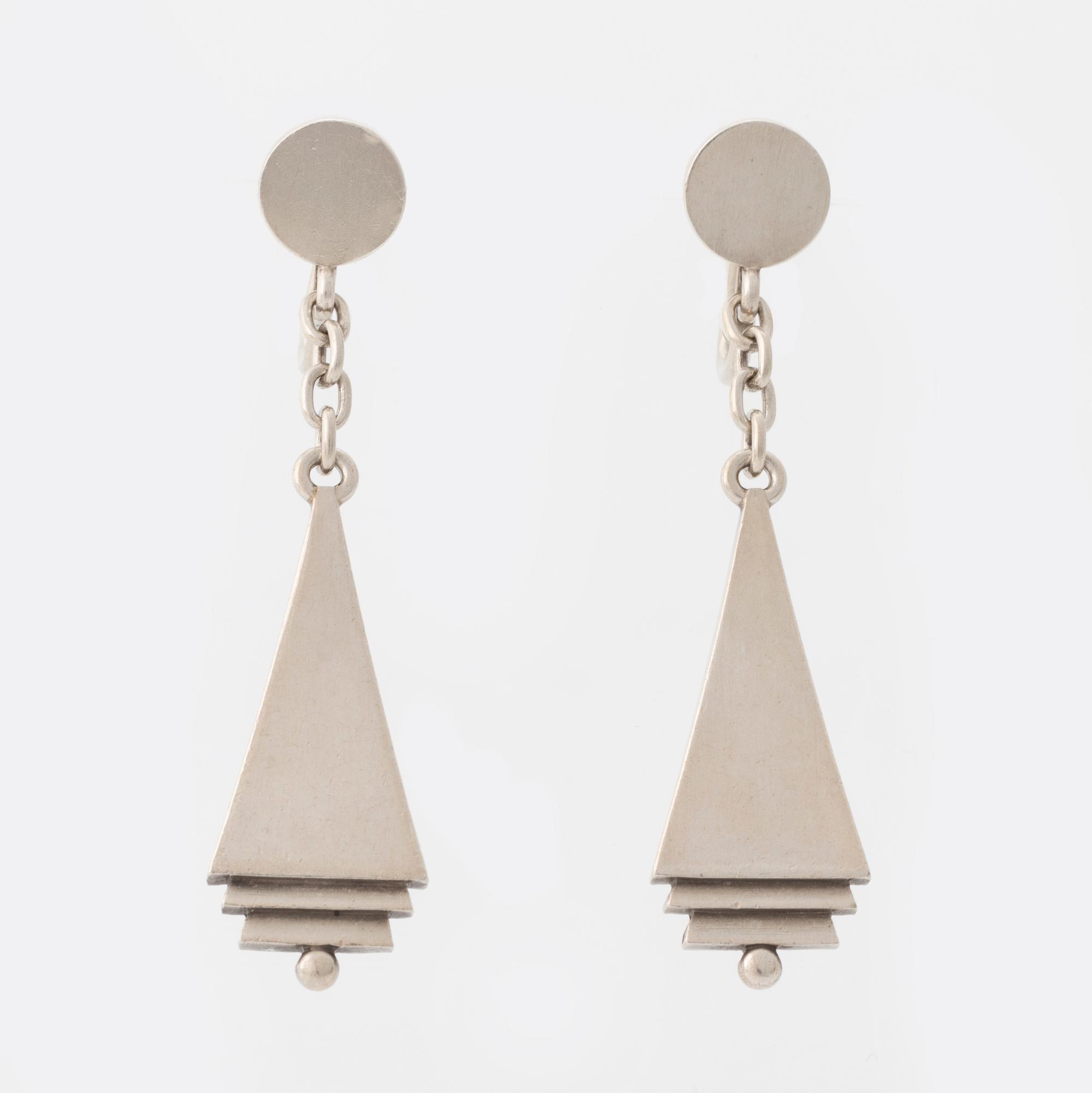 Georg Jensen, Harald Nielsen, earrings, nr 73, silver.