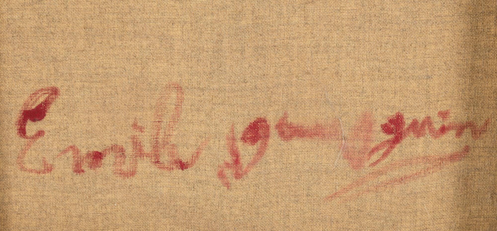 EMILE GAUGUIN, oil on canvas, signed on reverse.