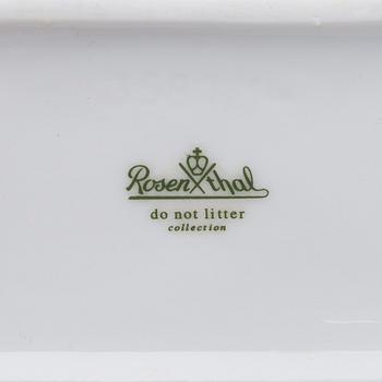 VASER, 4 st, porslin, "Do Not Litter", Tapio Wirkkala, Studio-Linie, Rosenthal.