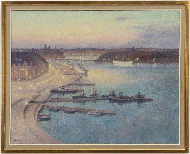 Bernhard Oscarsson, Twilight view from Slussen, Stockholm.