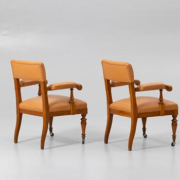 Armchairs, a pair, early 20th century.