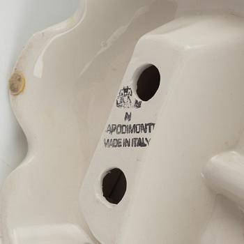 Capodimonte, a pair of creamware figurines, Italy mid 20th century.