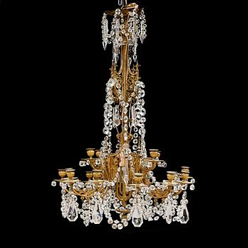 LJUSKRONA, oscariansk, 1800-talets andra hälft. Höjd ca 95 cm.