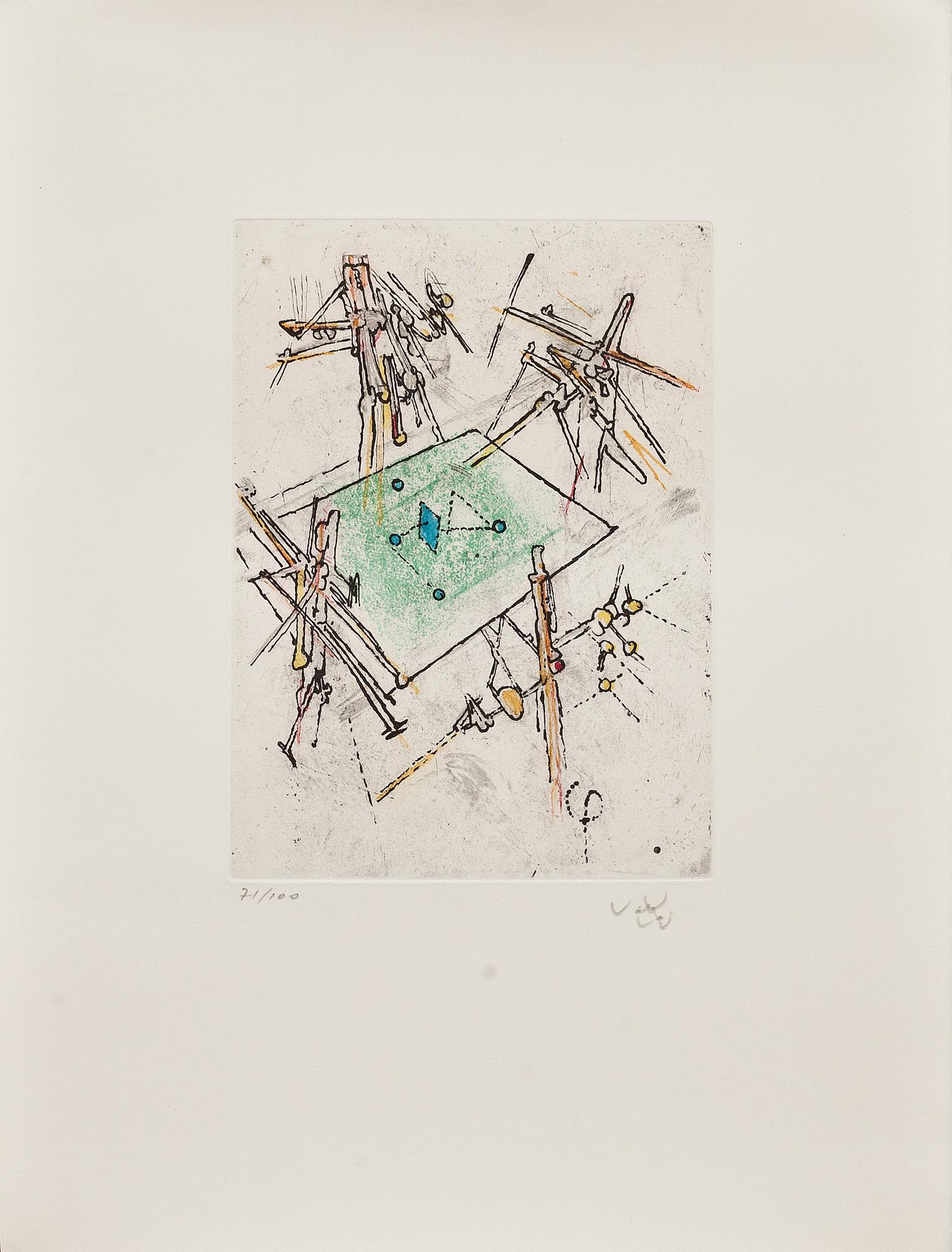 ROBERTO MATTA, färgetsning, signerad och numrerad 71/100.
