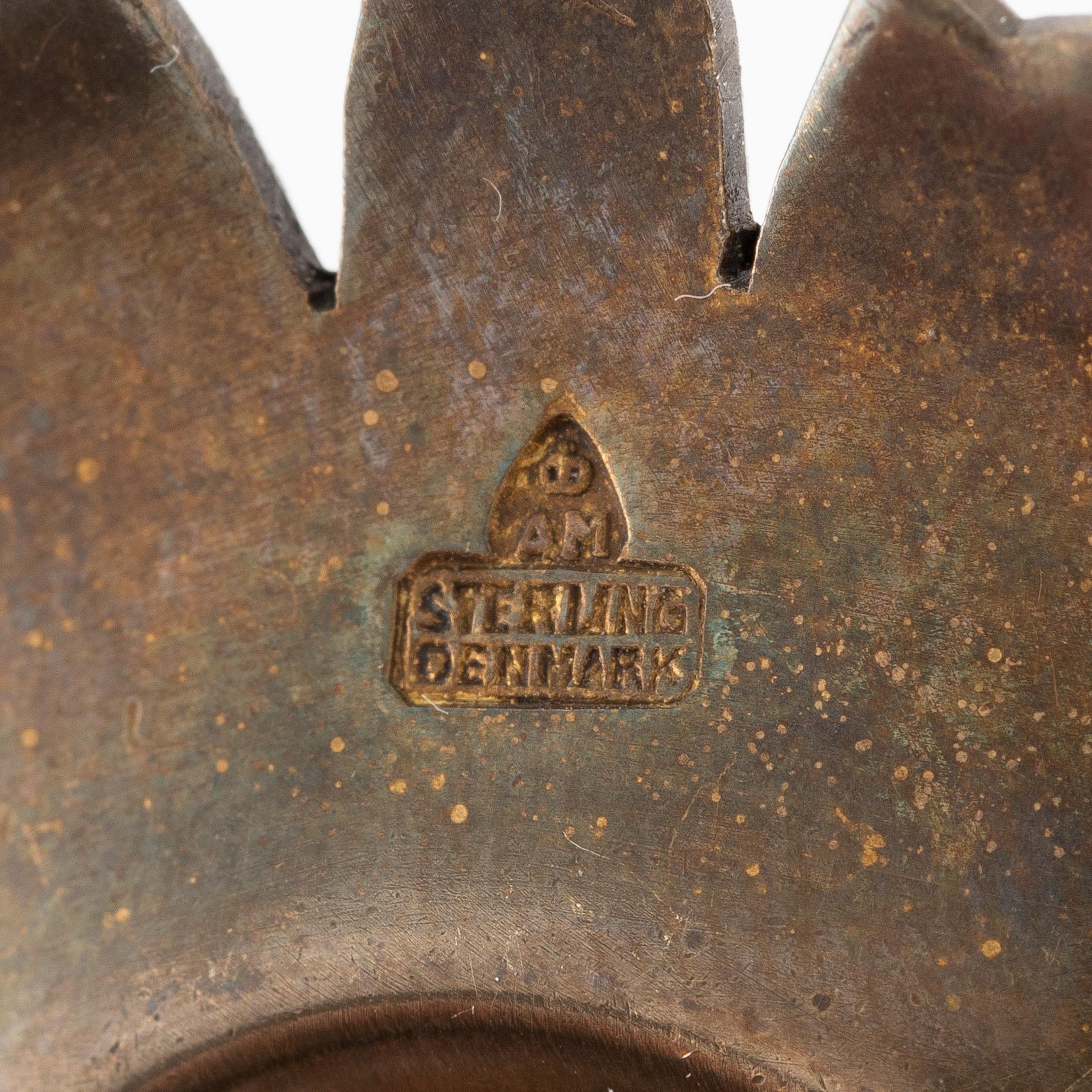 A brooch and a pair of earrings "Daisy", Anton Michelsen.