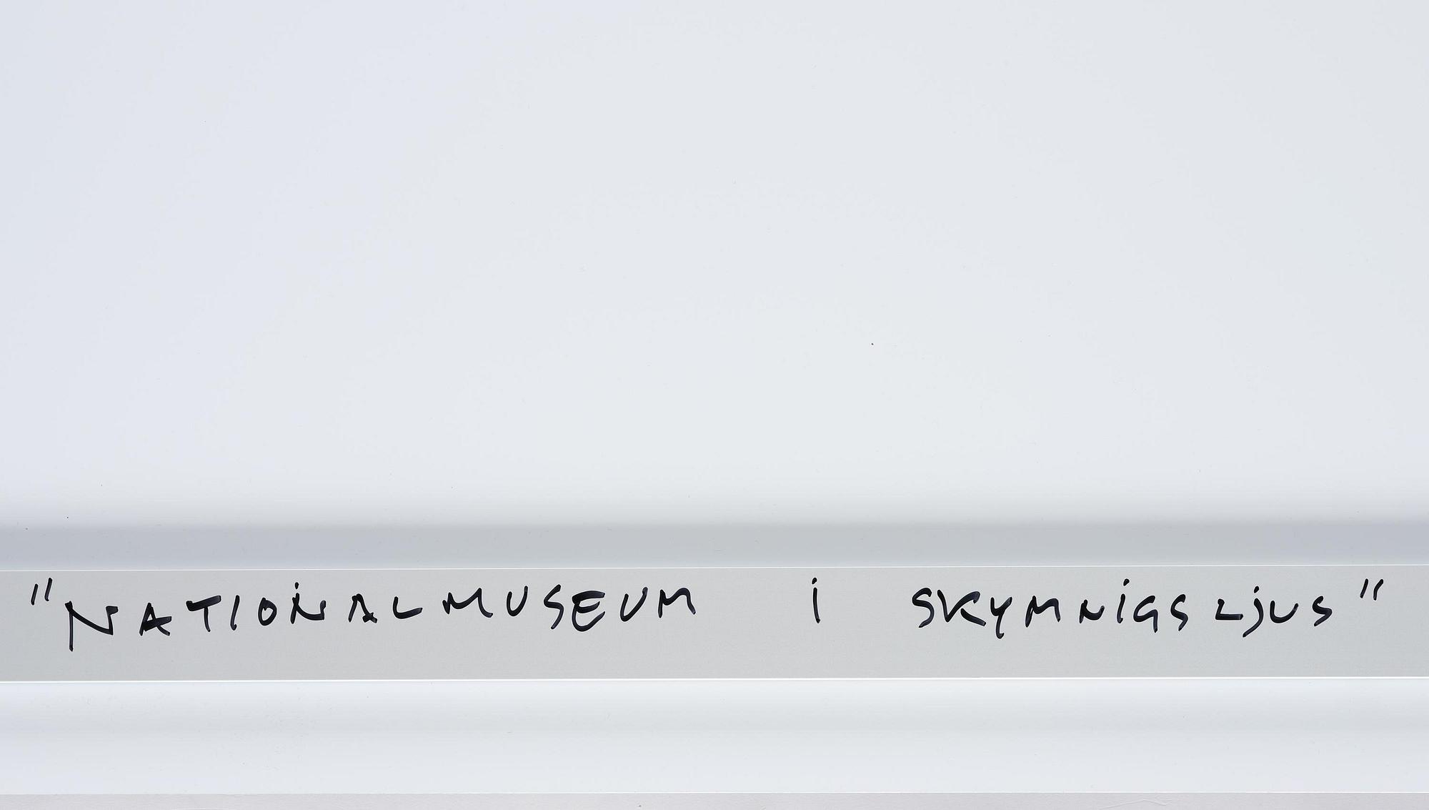 Bruno Ehrs, "Nationalmuseum i skymningsljus", 2018.