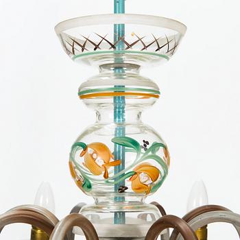 Paavo Tynell, A 1940s chandelier, for Taito and Kauklahden Lasitehdas, Finland.