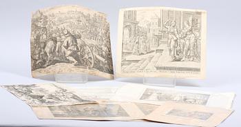 PARTI BÖCKER SAMT GRAFIK, ca 18 delar, 1700-1900-tal.