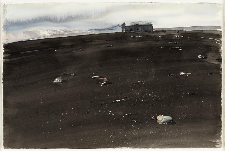 Lars Lerin, watercolour, signed Lars Lerin and dated -90.