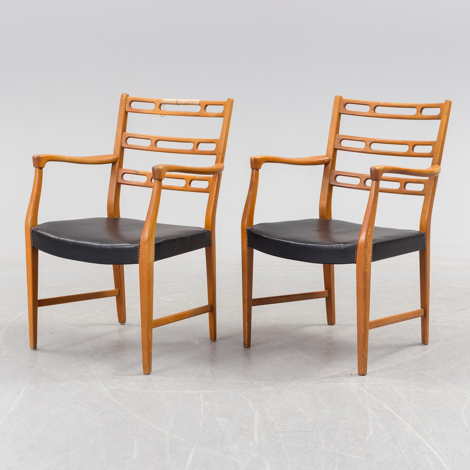 Four second half of the 20th century chairs.